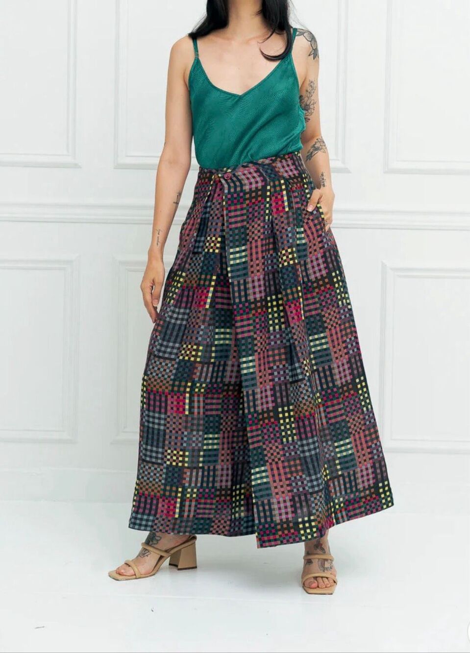Rujuta Sheth Frida Pants- Night Rubix Bazaar boho lagenlook sz XL